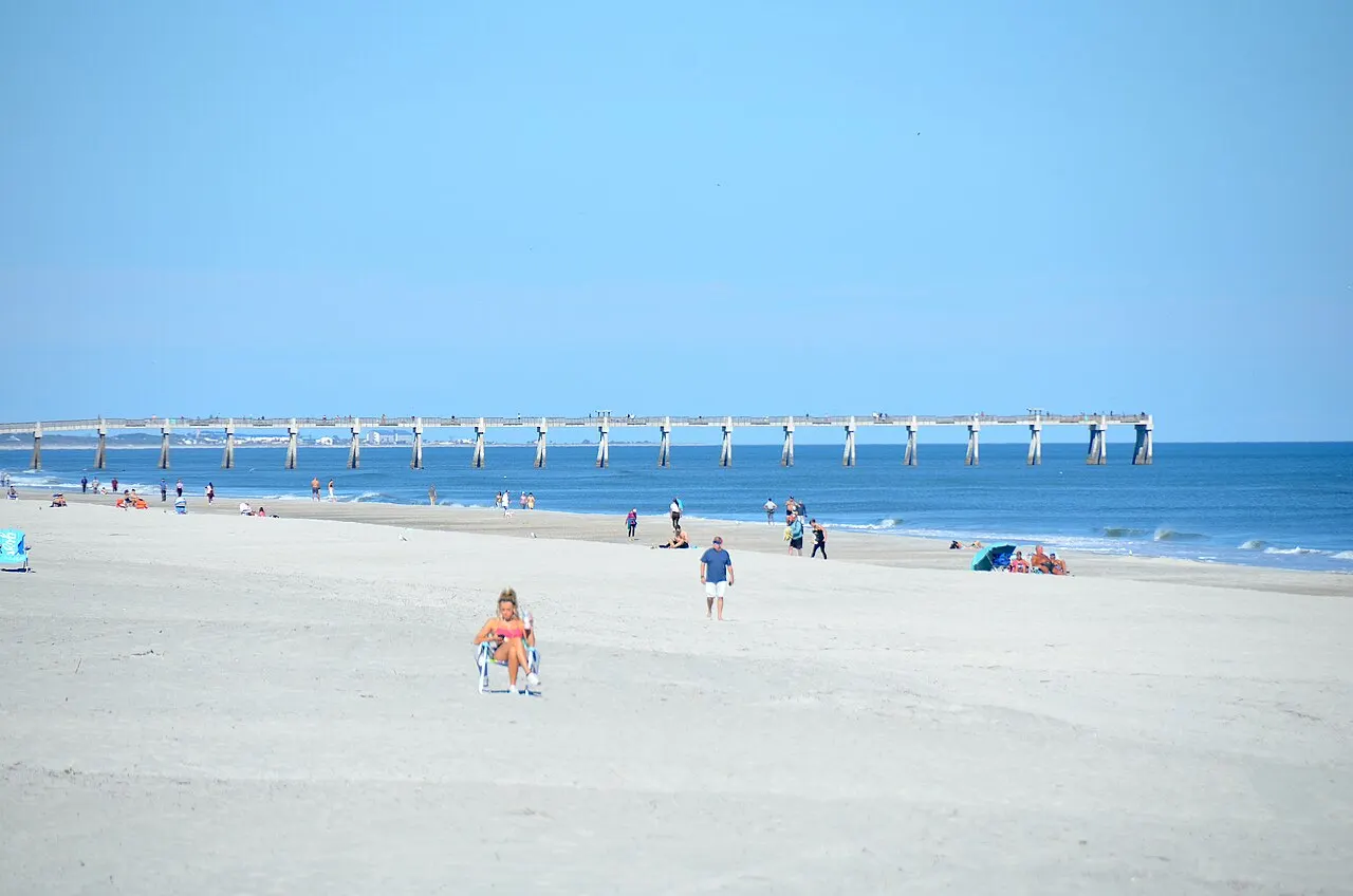 Fishing Pier at Jacksonville Beach in Florida
